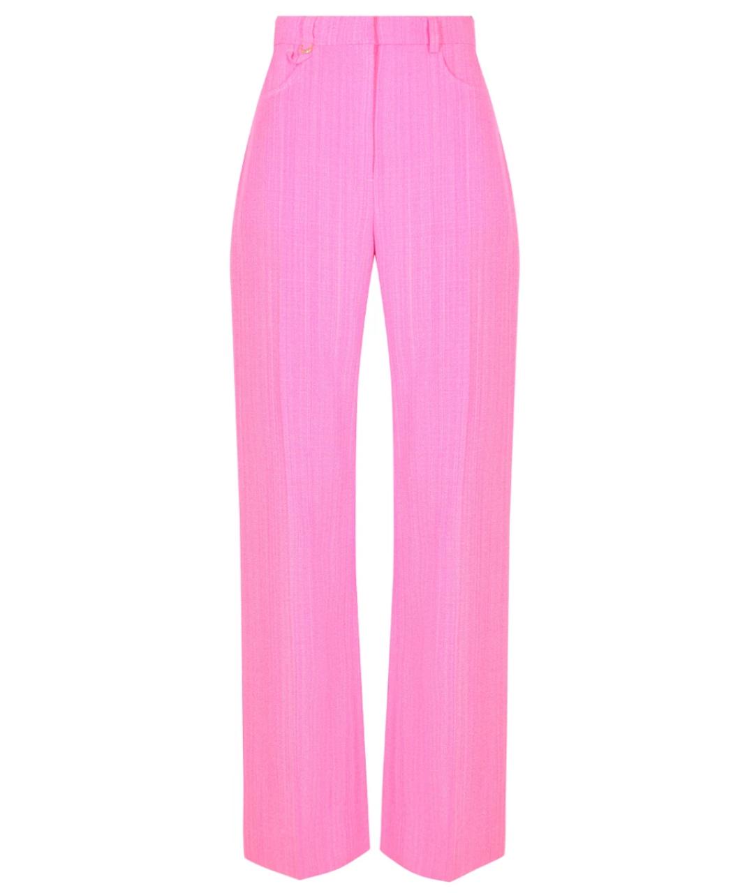 JACQUEMUS Розовые вискозные брюки широкие, фото 1