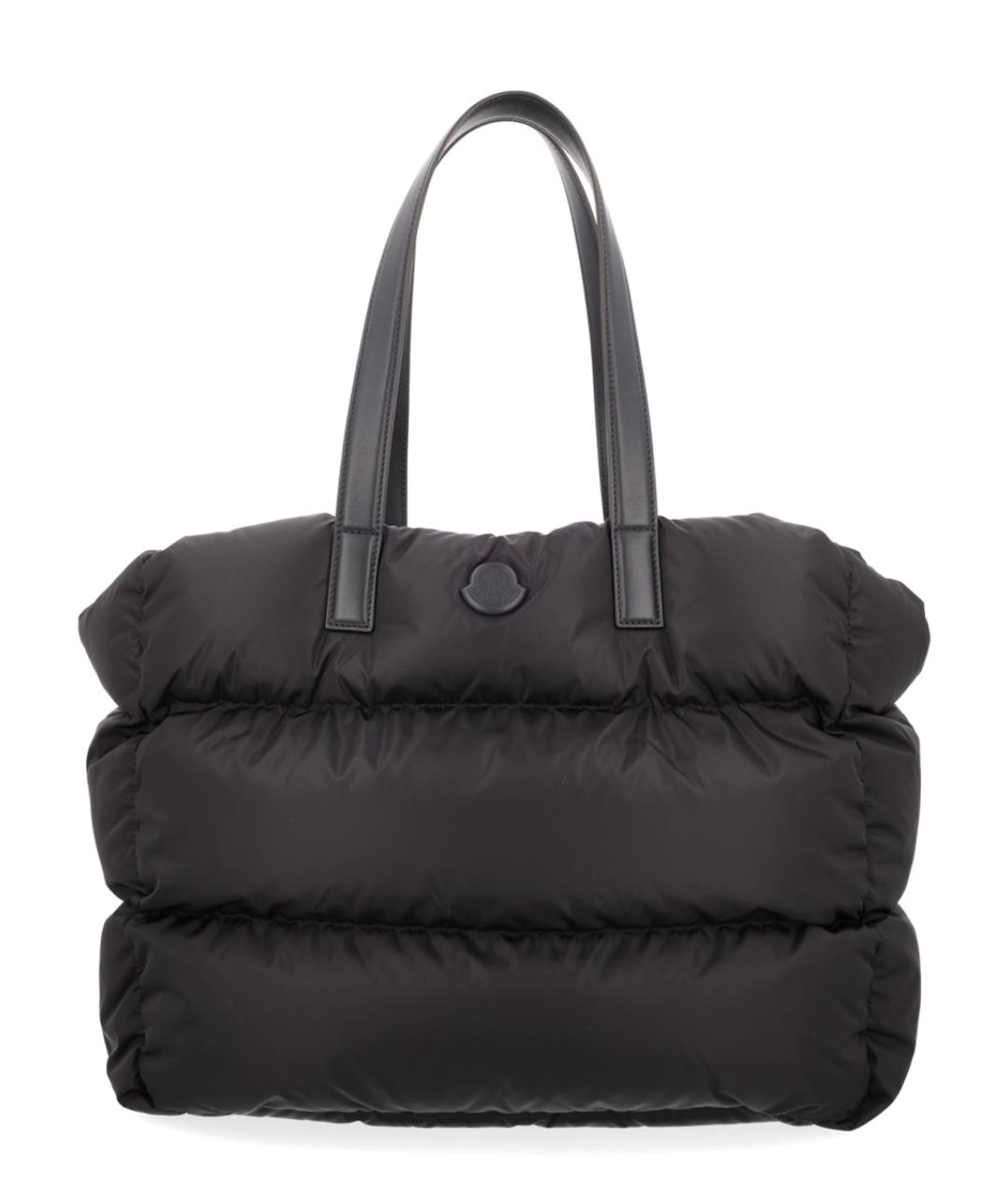 MONCLER Черная синтетическая сумка тоут, фото 1