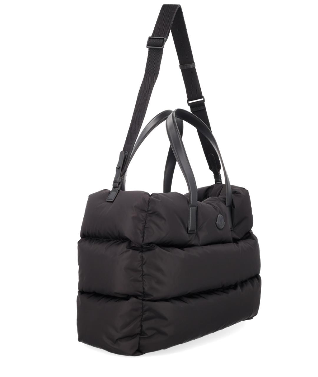 MONCLER Черная синтетическая сумка тоут, фото 2