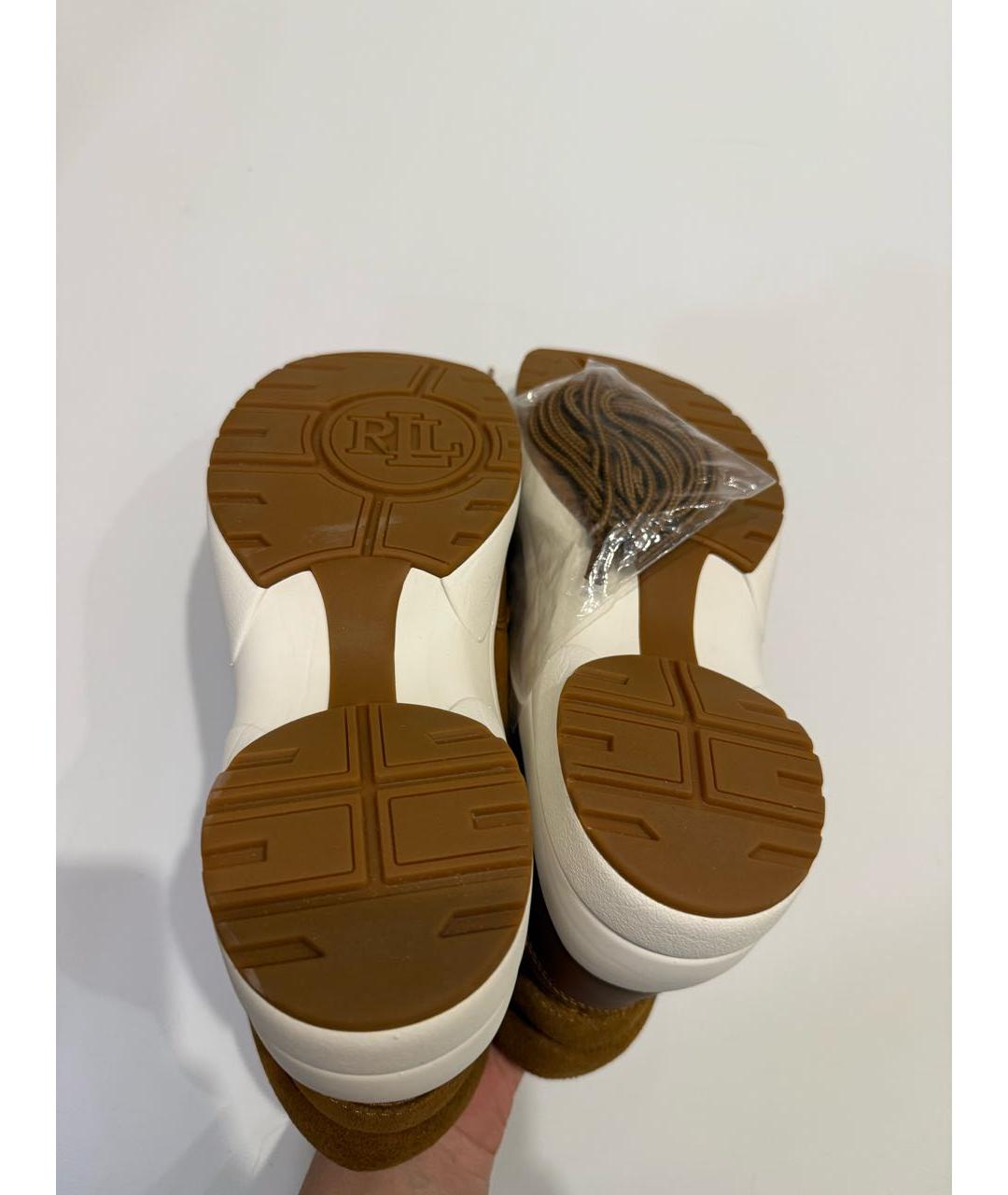 RALPH LAUREN Коричневые кожаные ботинки, фото 7