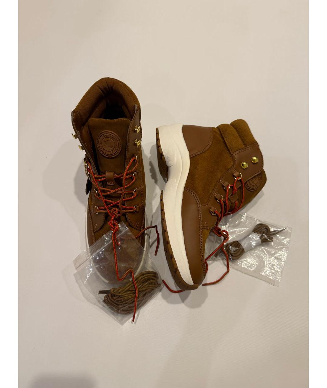 RALPH LAUREN Коричневые кожаные ботинки, фото 3