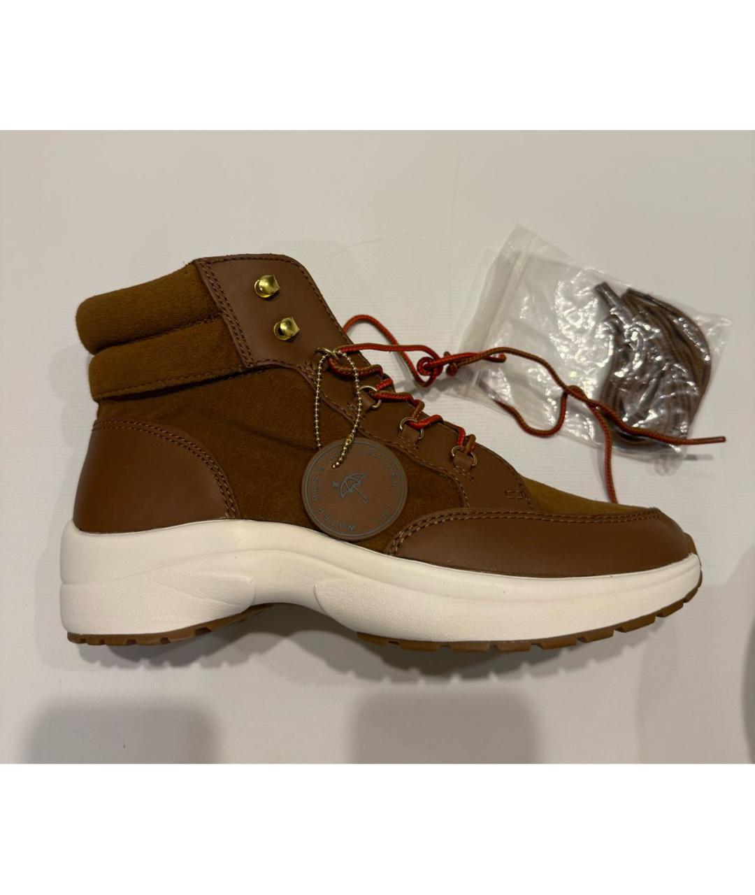 RALPH LAUREN Коричневые кожаные ботинки, фото 9