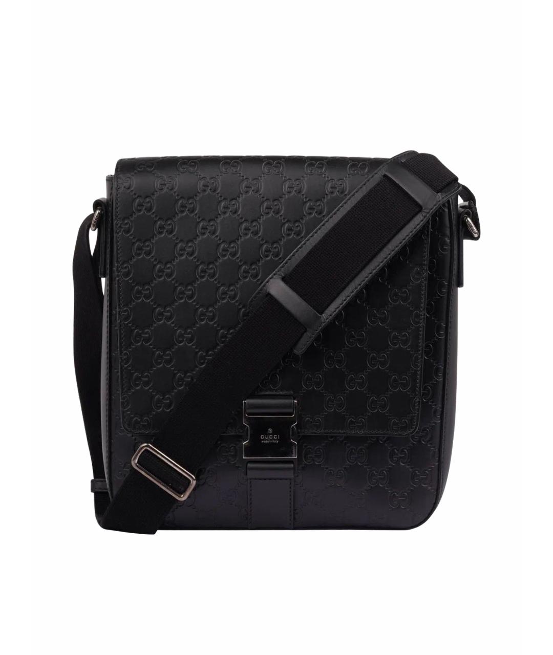 GUCCI Черная кожаная сумка на плечо, фото 9