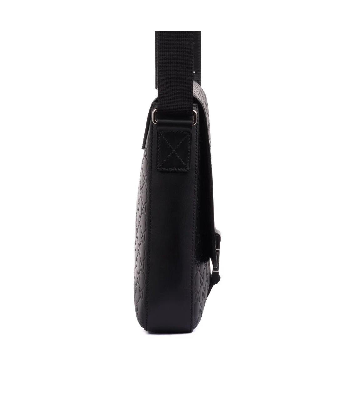 GUCCI Черная кожаная сумка на плечо, фото 6