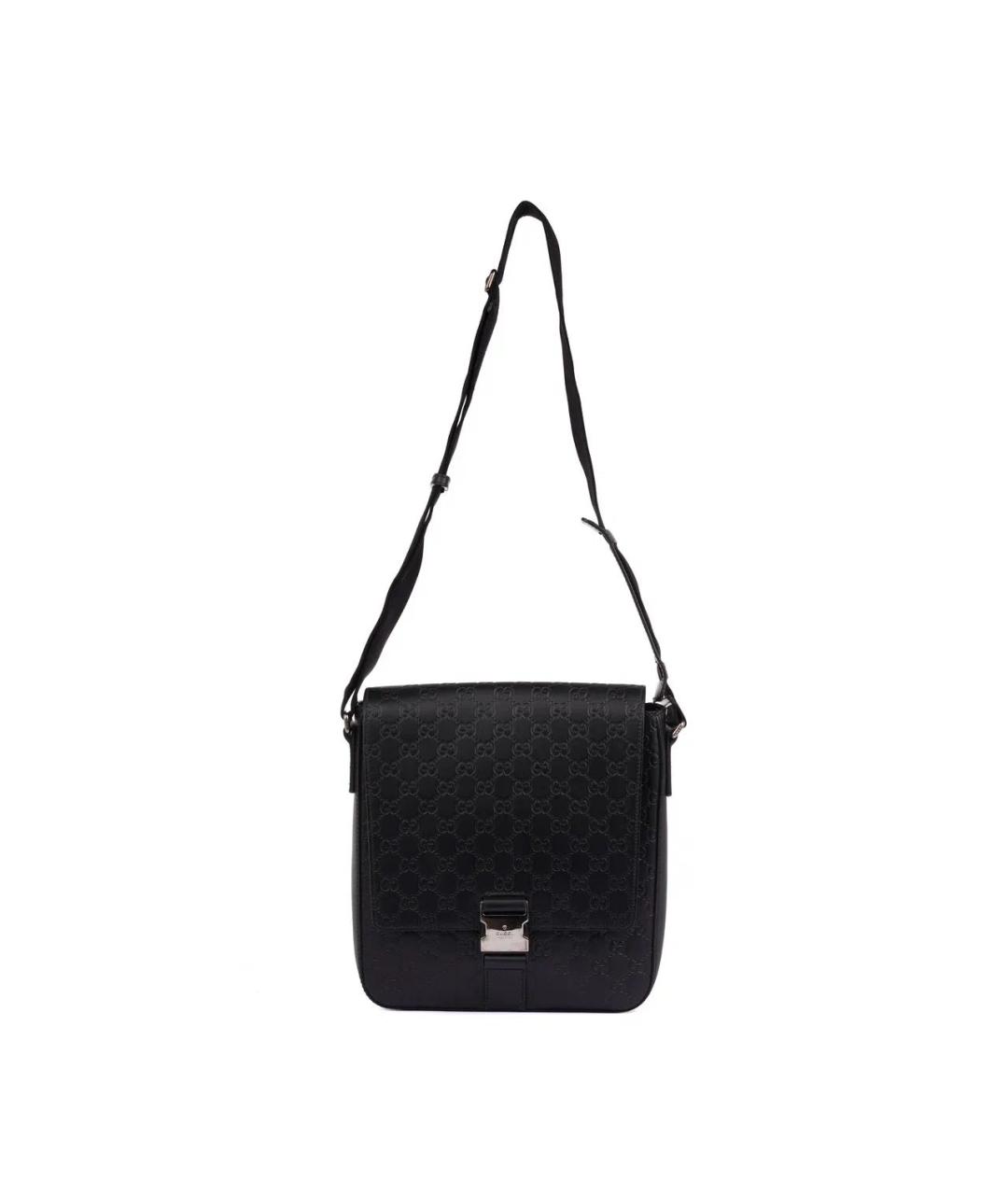 GUCCI Черная кожаная сумка на плечо, фото 3