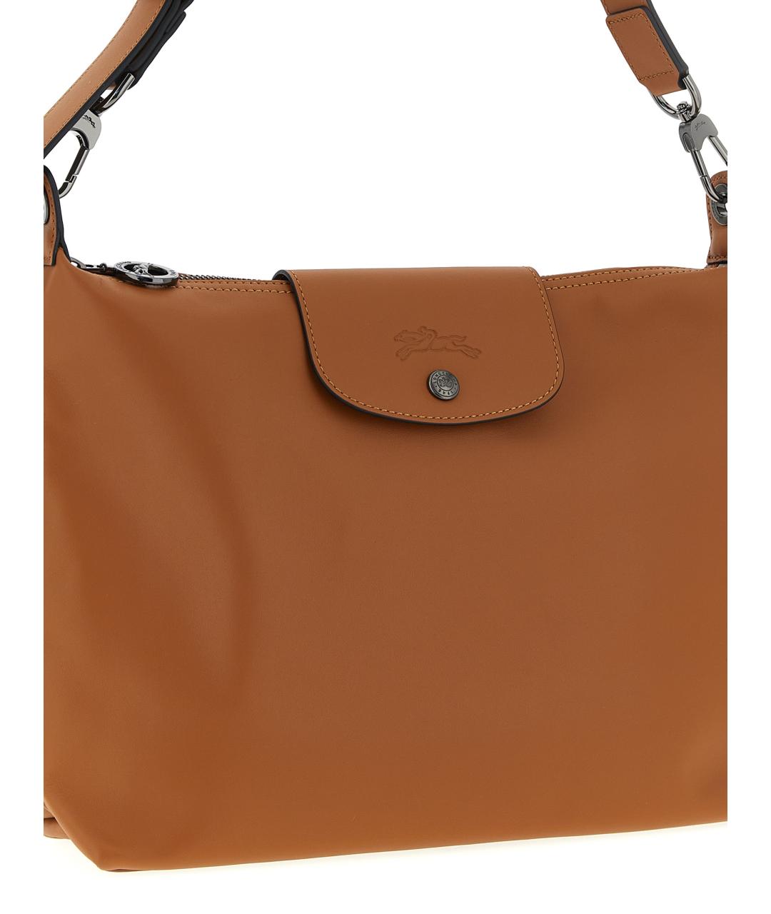 LONGCHAMP Коричневая кожаная сумка через плечо, фото 3