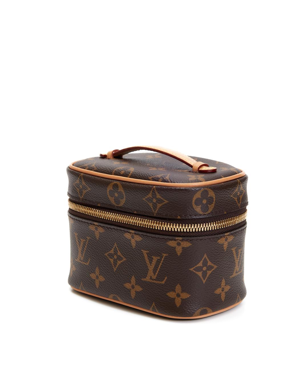LOUIS VUITTON Коричневая кожаная косметичка, фото 2