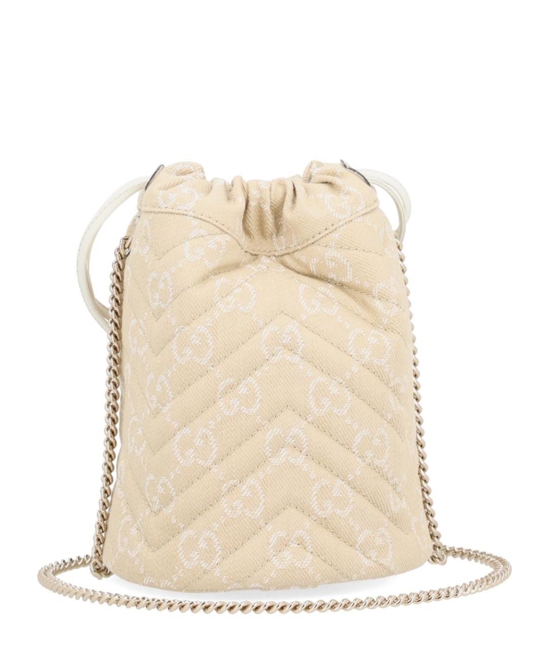 GUCCI Бежевая хлопковая сумка через плечо, фото 4