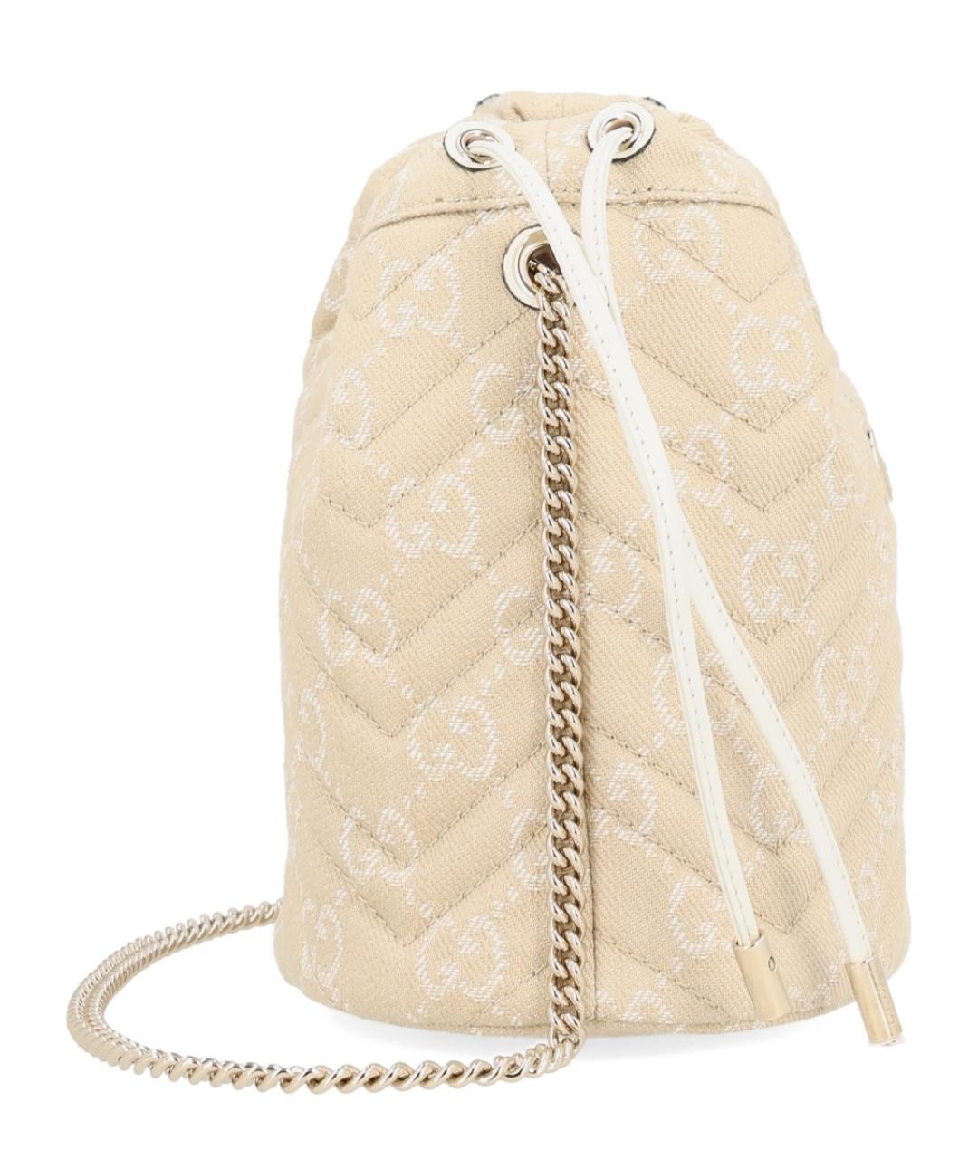 GUCCI Бежевая хлопковая сумка через плечо, фото 3