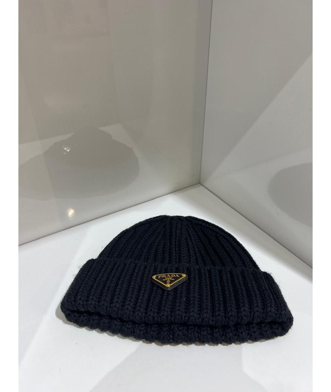 PRADA Черная шапка, фото 2