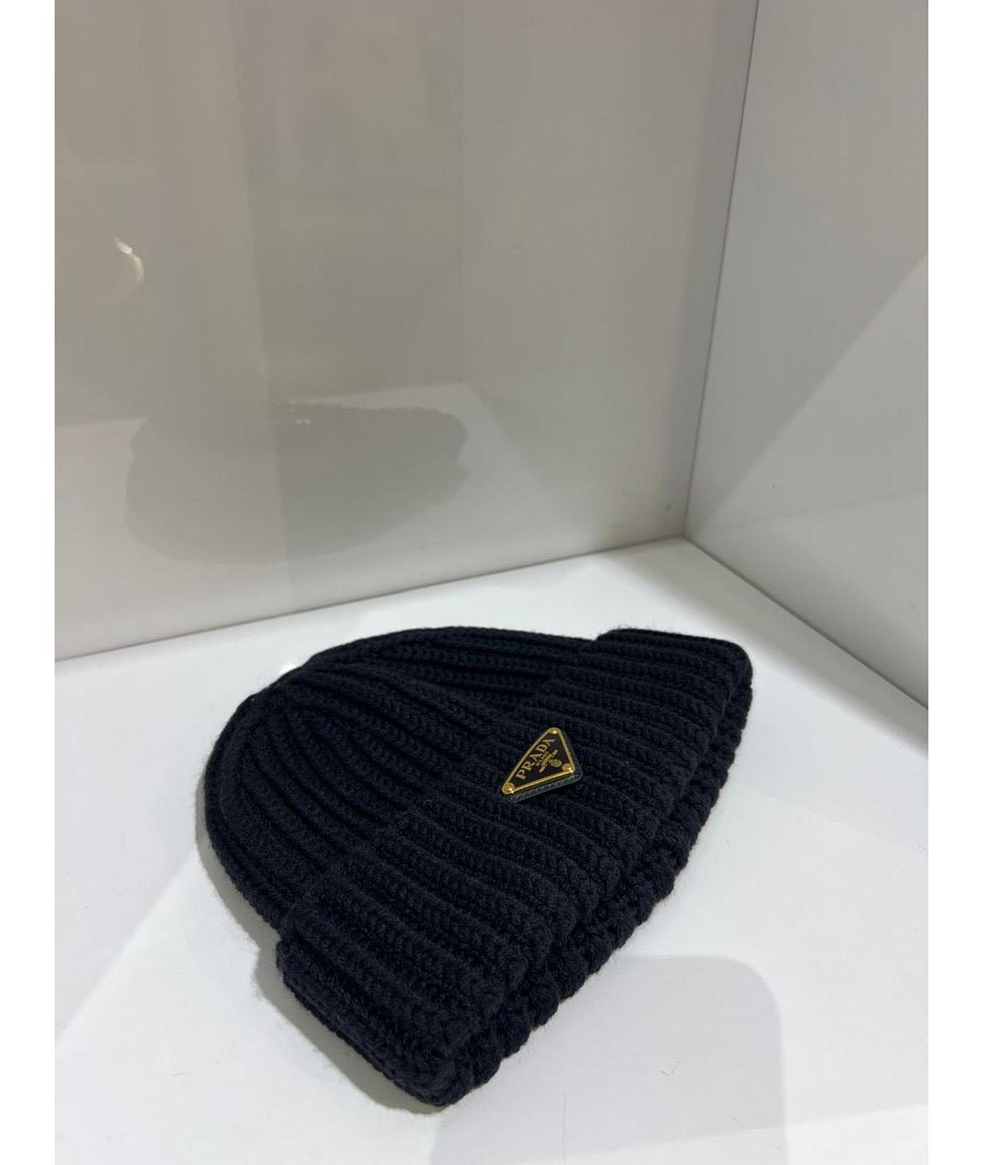 PRADA Черная шапка, фото 3