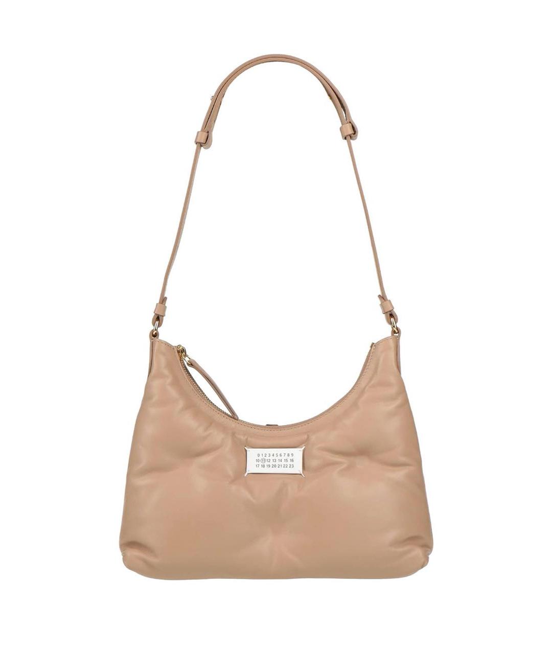 MAISON MARGIELA Бежевая кожаная сумка через плечо, фото 1