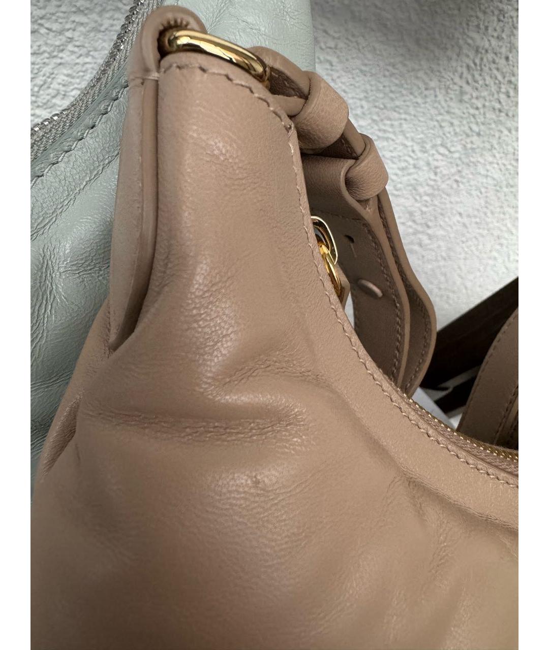 MAISON MARGIELA Бежевая кожаная сумка через плечо, фото 8