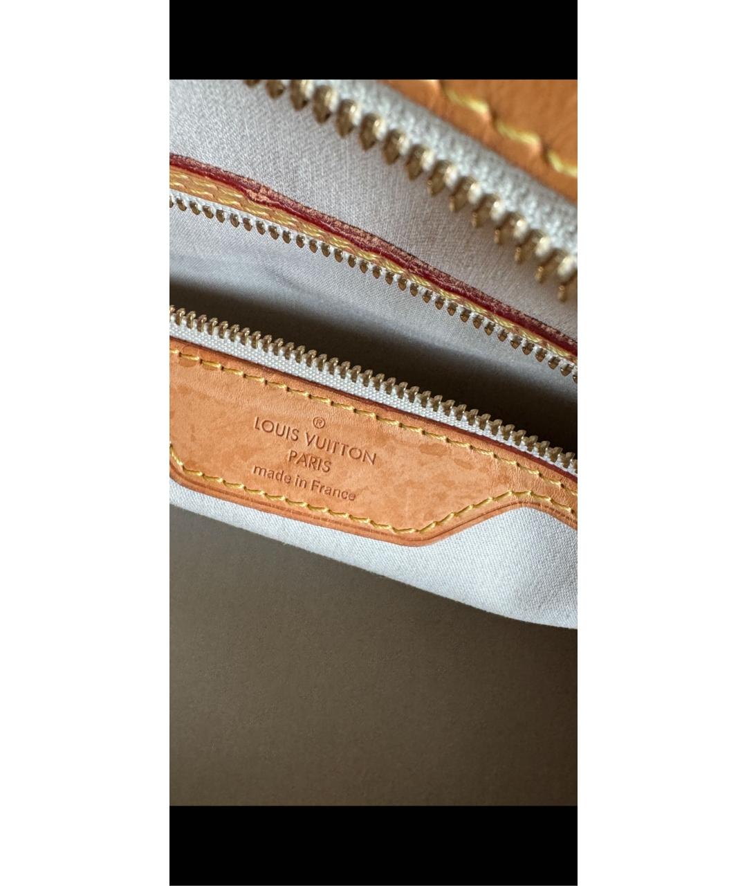 LOUIS VUITTON Бежевая сумка с короткими ручками из лакированной кожи, фото 6