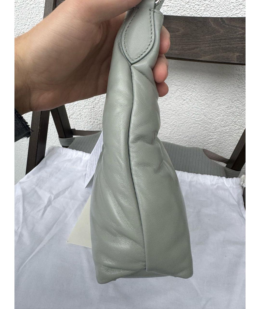 MAISON MARGIELA Серая кожаная сумка через плечо, фото 4