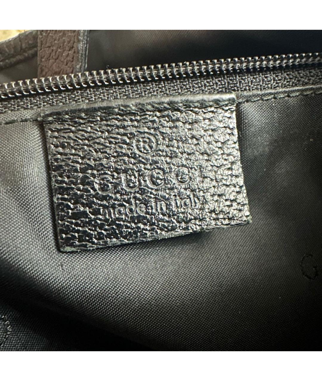 GUCCI Черная кожаная сумка с короткими ручками, фото 3