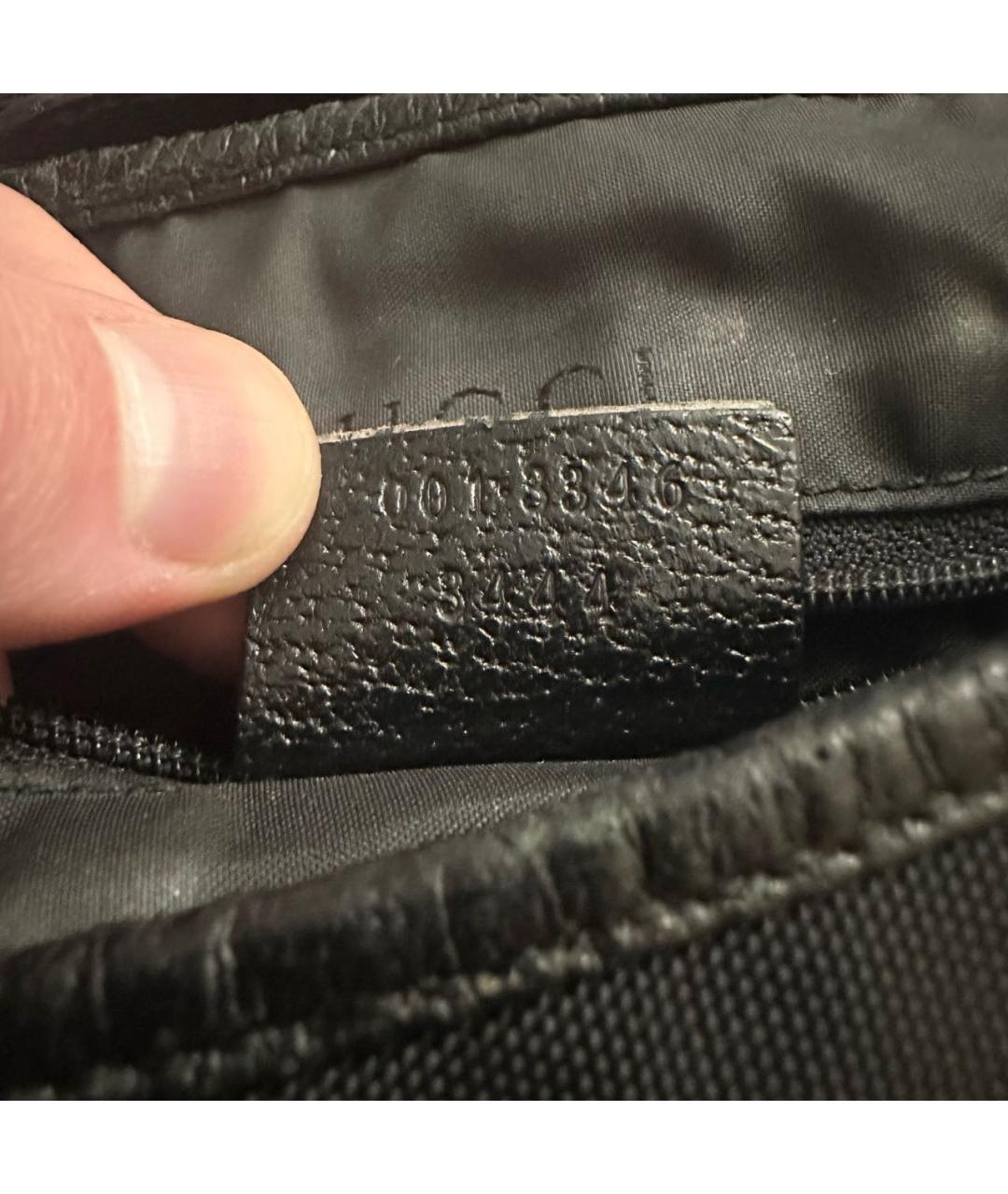 GUCCI Черная кожаная сумка с короткими ручками, фото 4