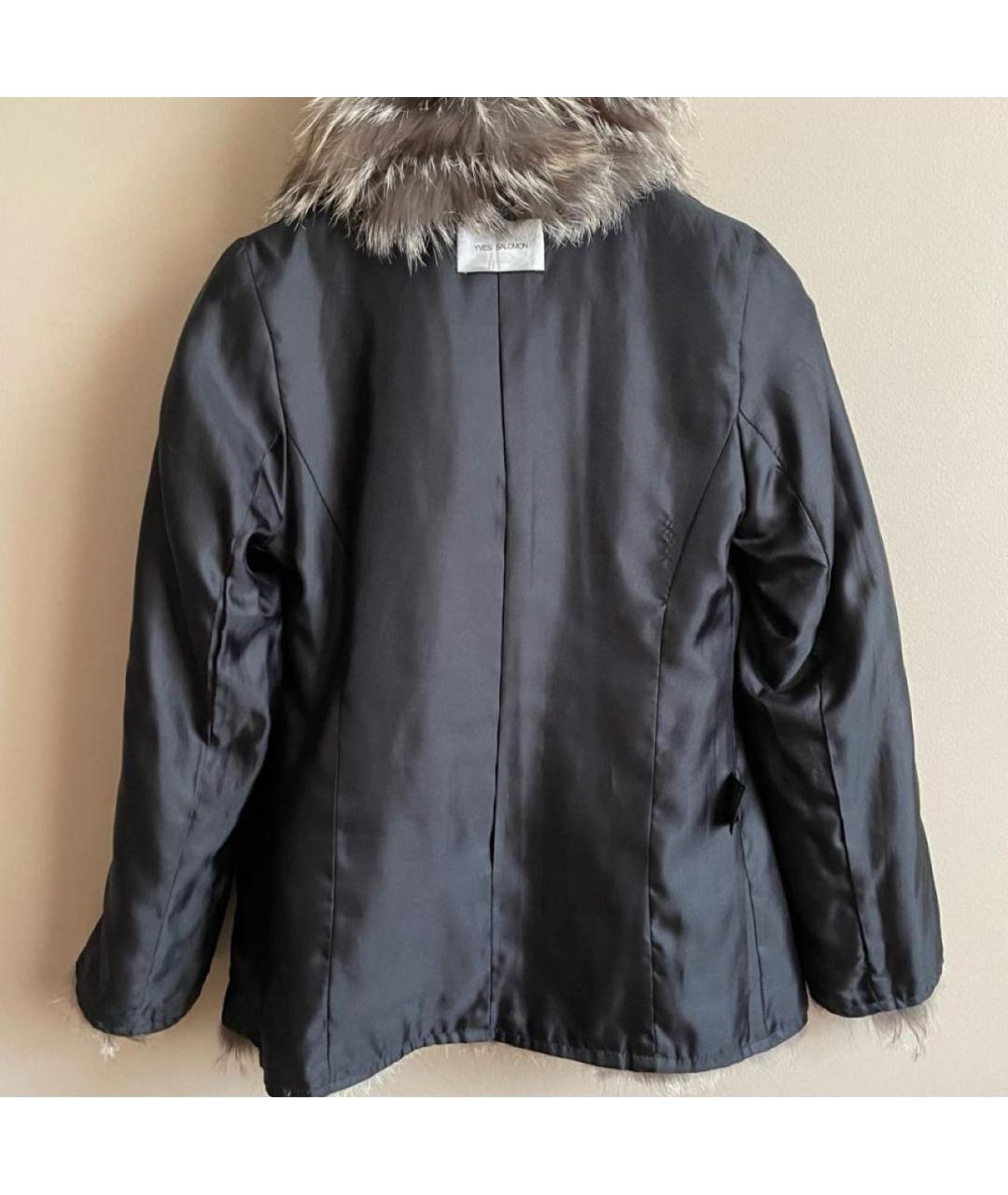 YVES SALOMON Серебряная меховая шуба, фото 4