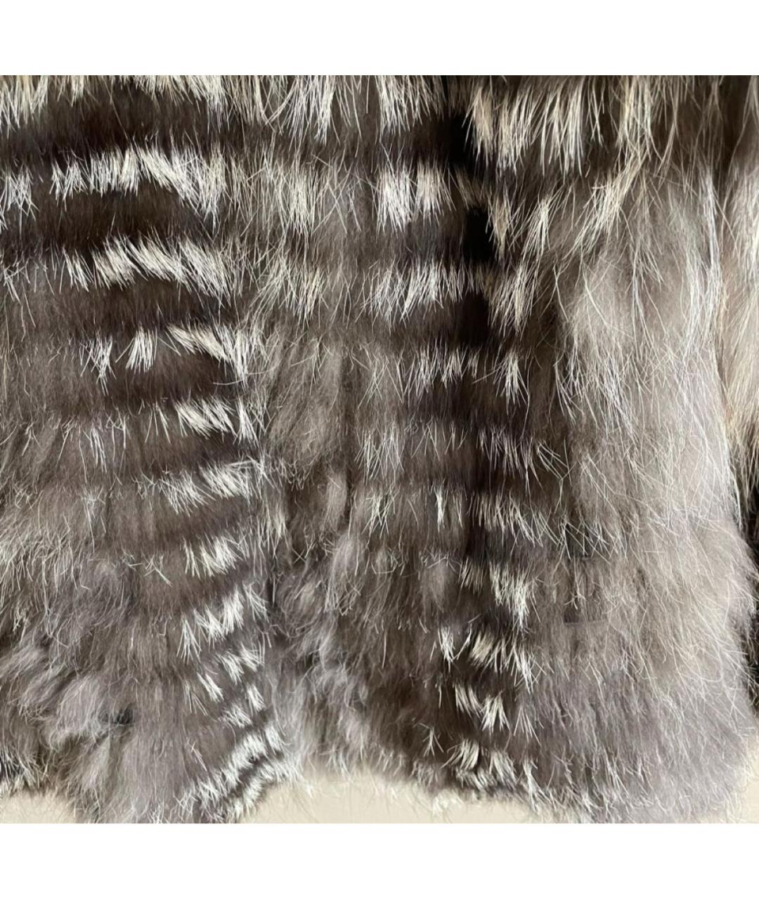 YVES SALOMON Серебряная меховая шуба, фото 5