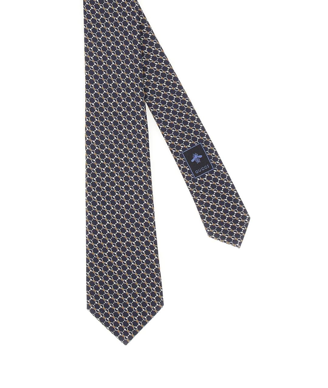 GUCCI Синий шелковый галстук, фото 2