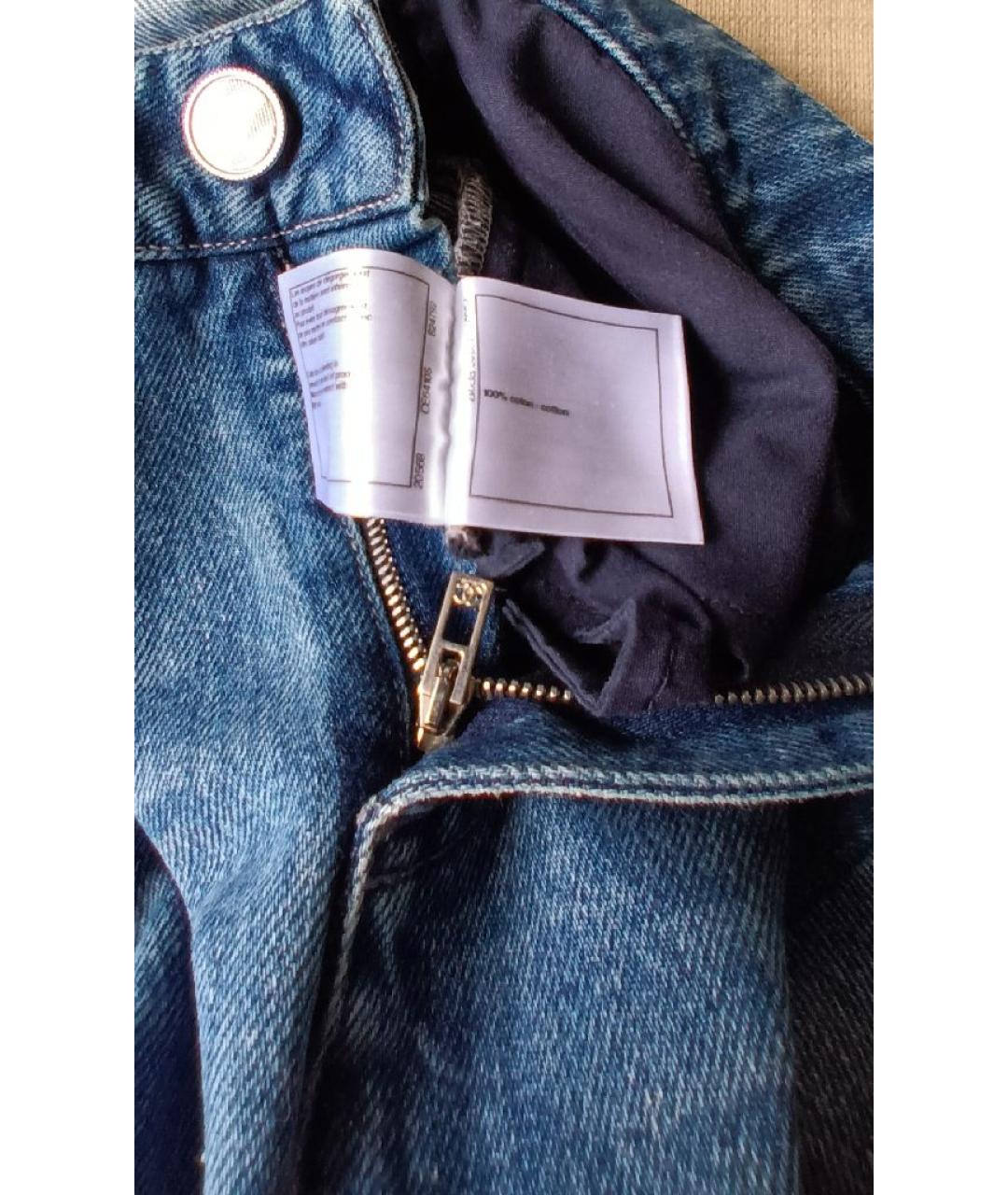 CHANEL Голубые хлопковые прямые джинсы, фото 5