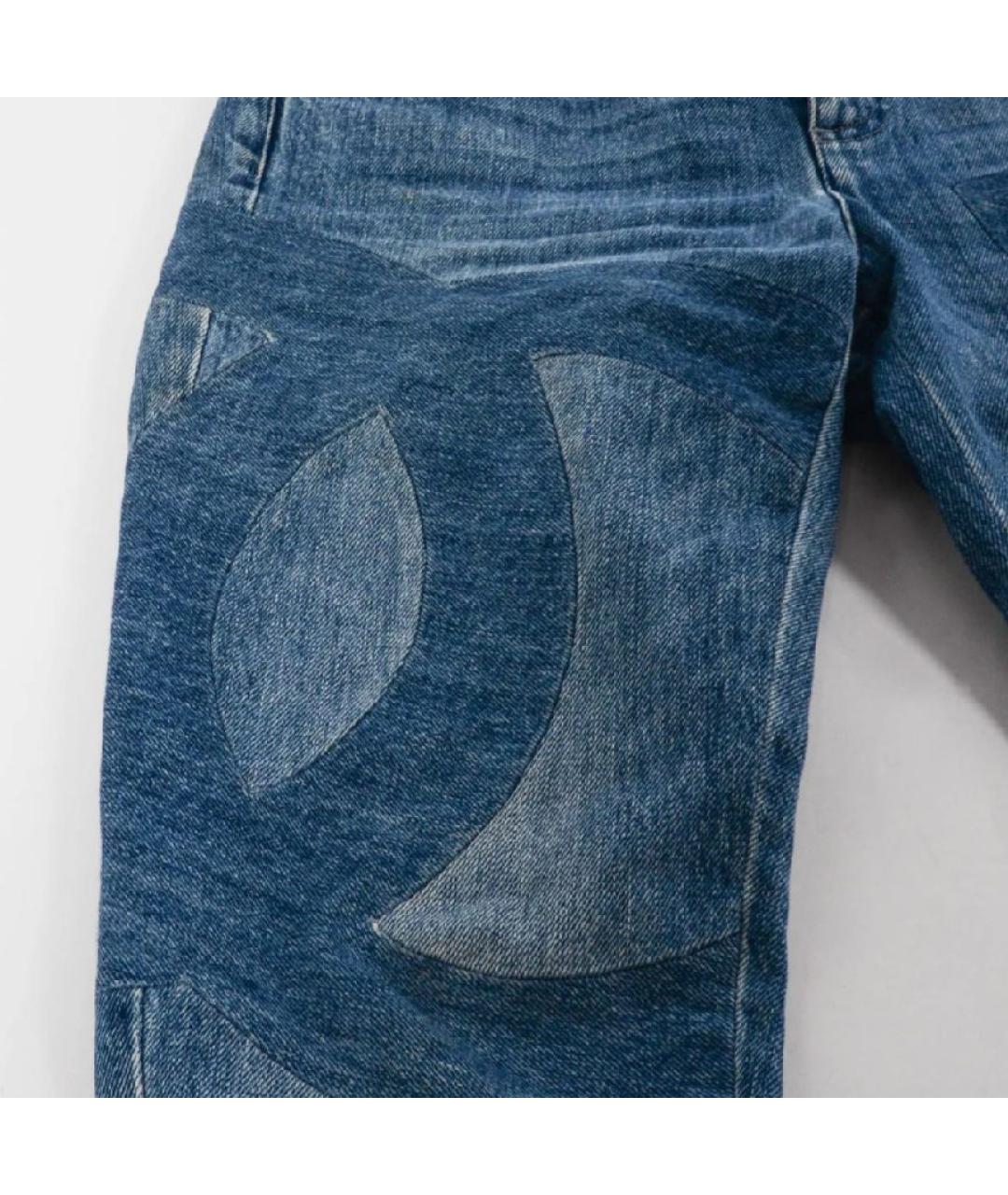 CHANEL Голубые хлопковые прямые джинсы, фото 2