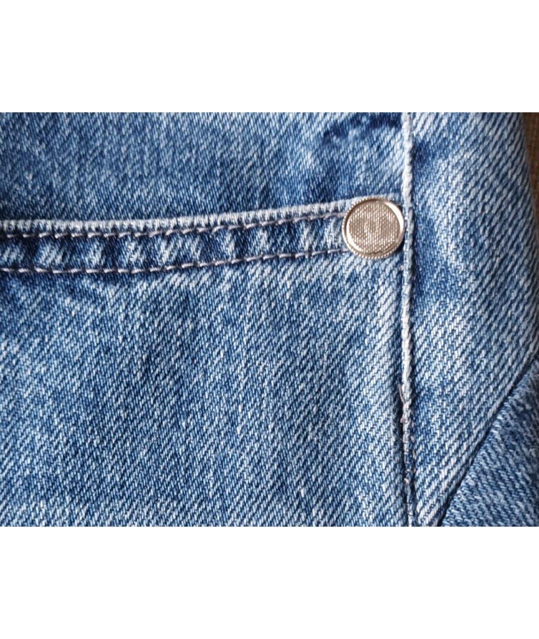 CHANEL Голубые хлопковые прямые джинсы, фото 6