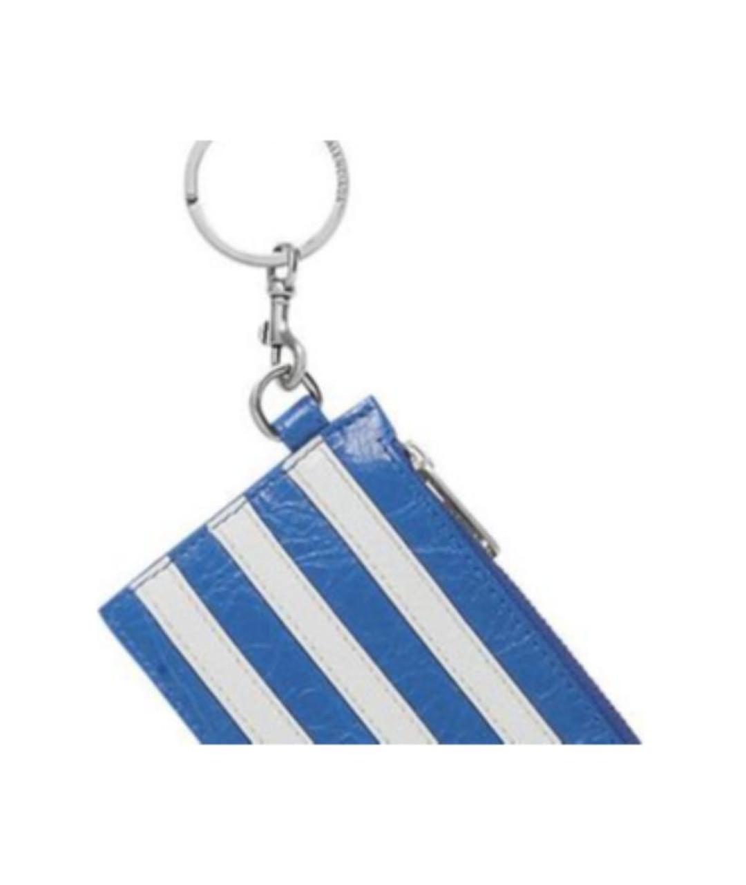 BALENCIAGA Синий кожаный кардхолдер, фото 4