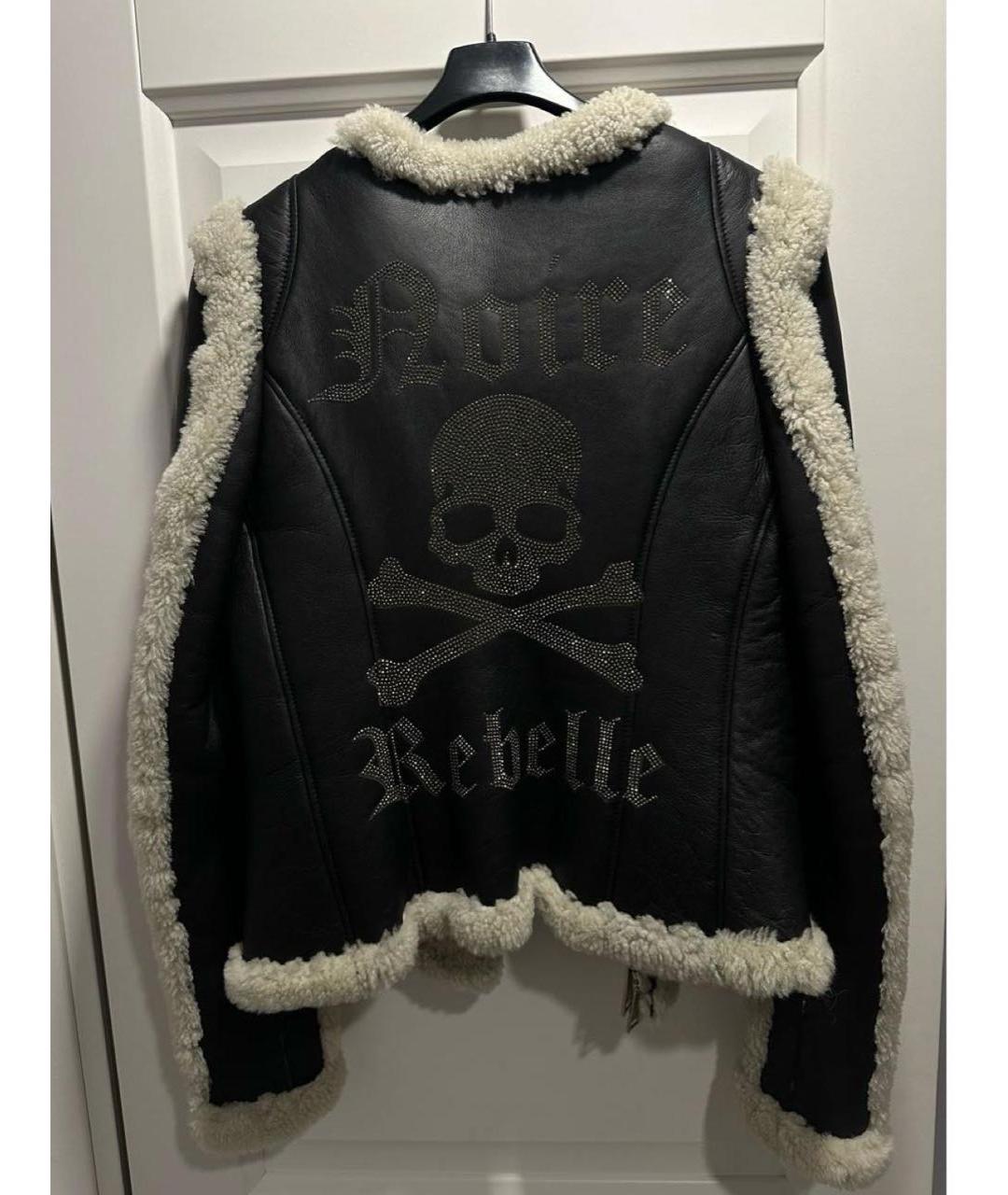 PHILIPP PLEIN Черная дубленка, фото 2