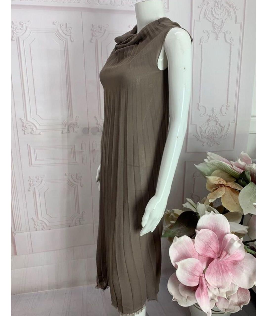 NUDE Бежевое полиэстеровое платье, фото 7