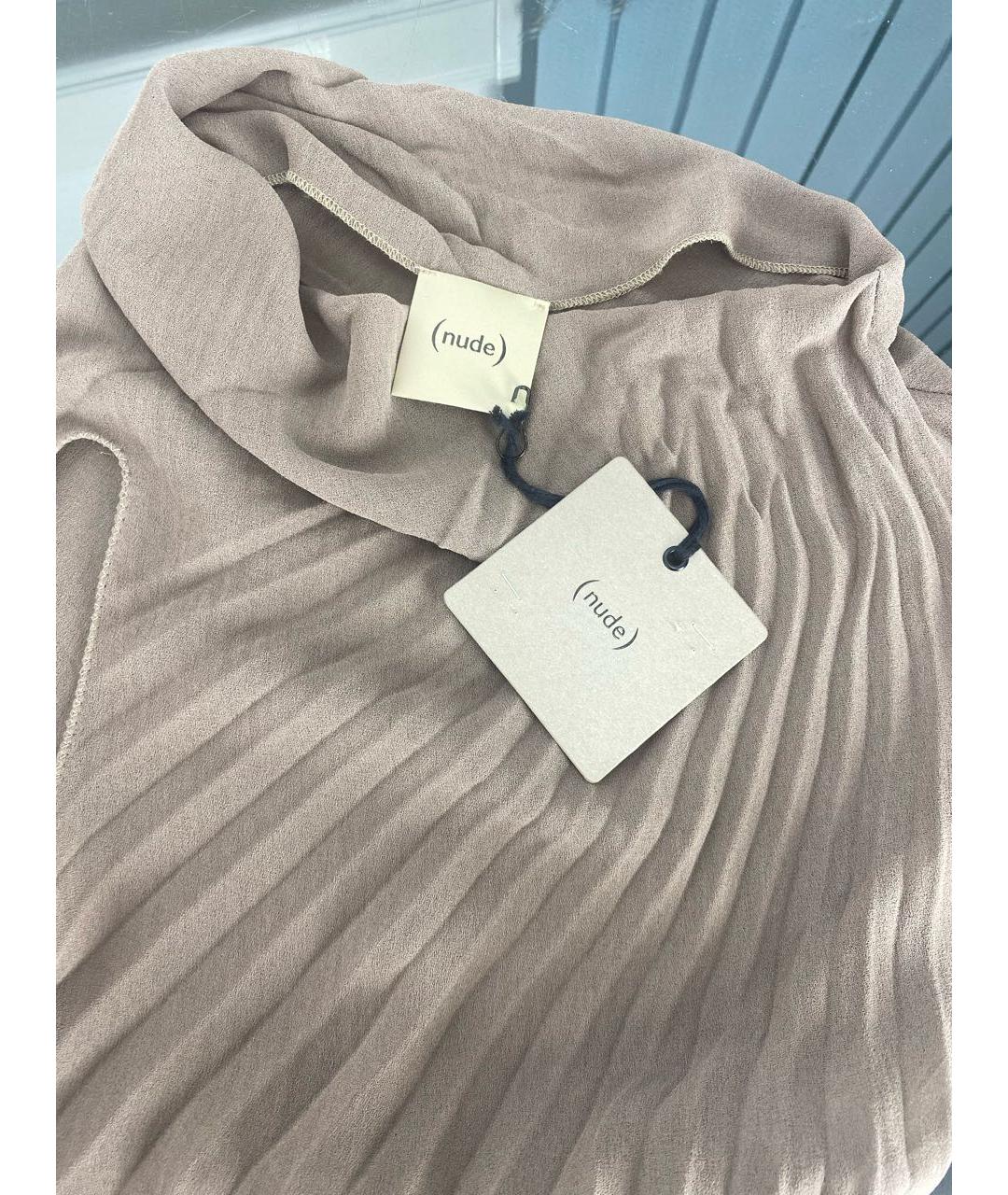 NUDE Бежевое полиэстеровое платье, фото 3