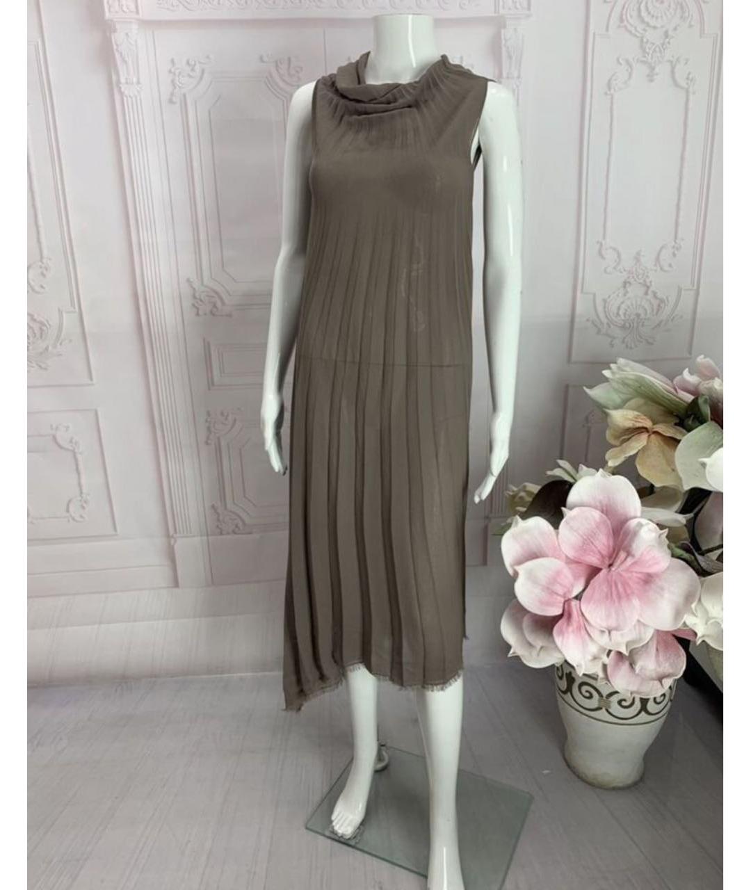 NUDE Бежевое полиэстеровое платье, фото 5