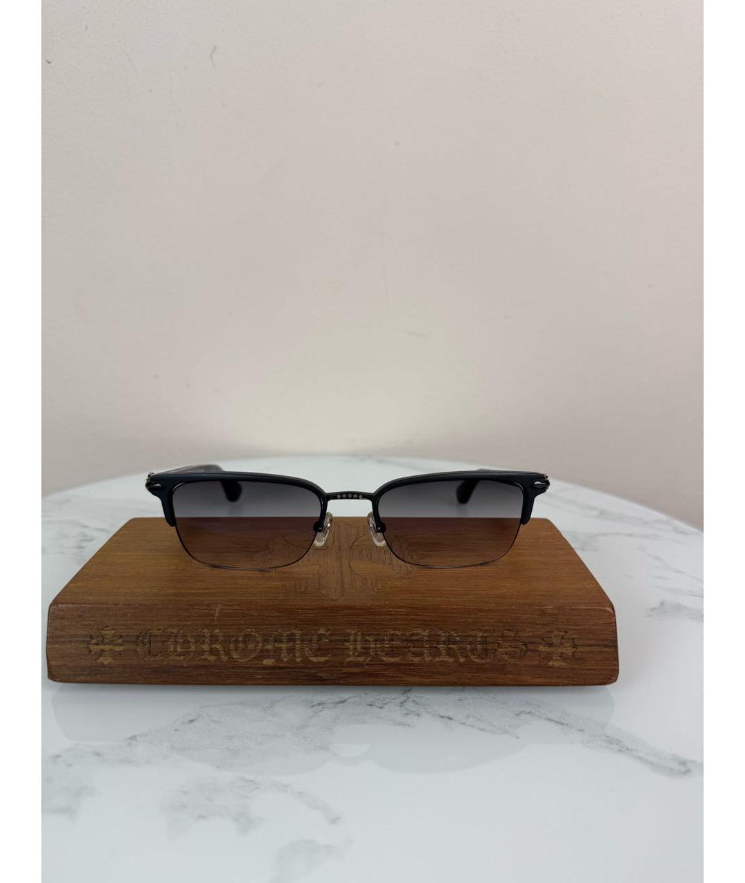 CHROME HEARTS Темно-синие деревянные солнцезащитные очки, фото 5