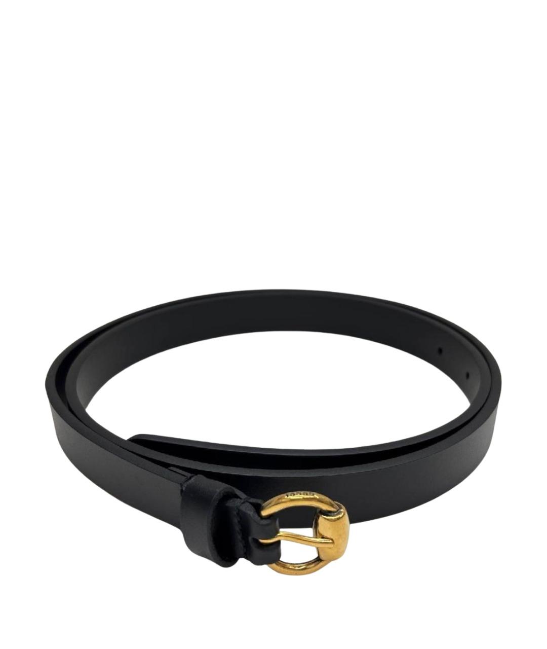 GUCCI Черный кожаный ремень, фото 1