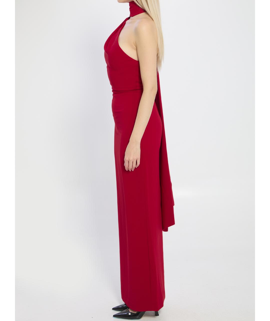SOLACE LONDON Красное полиэстеровое вечернее платье, фото 3