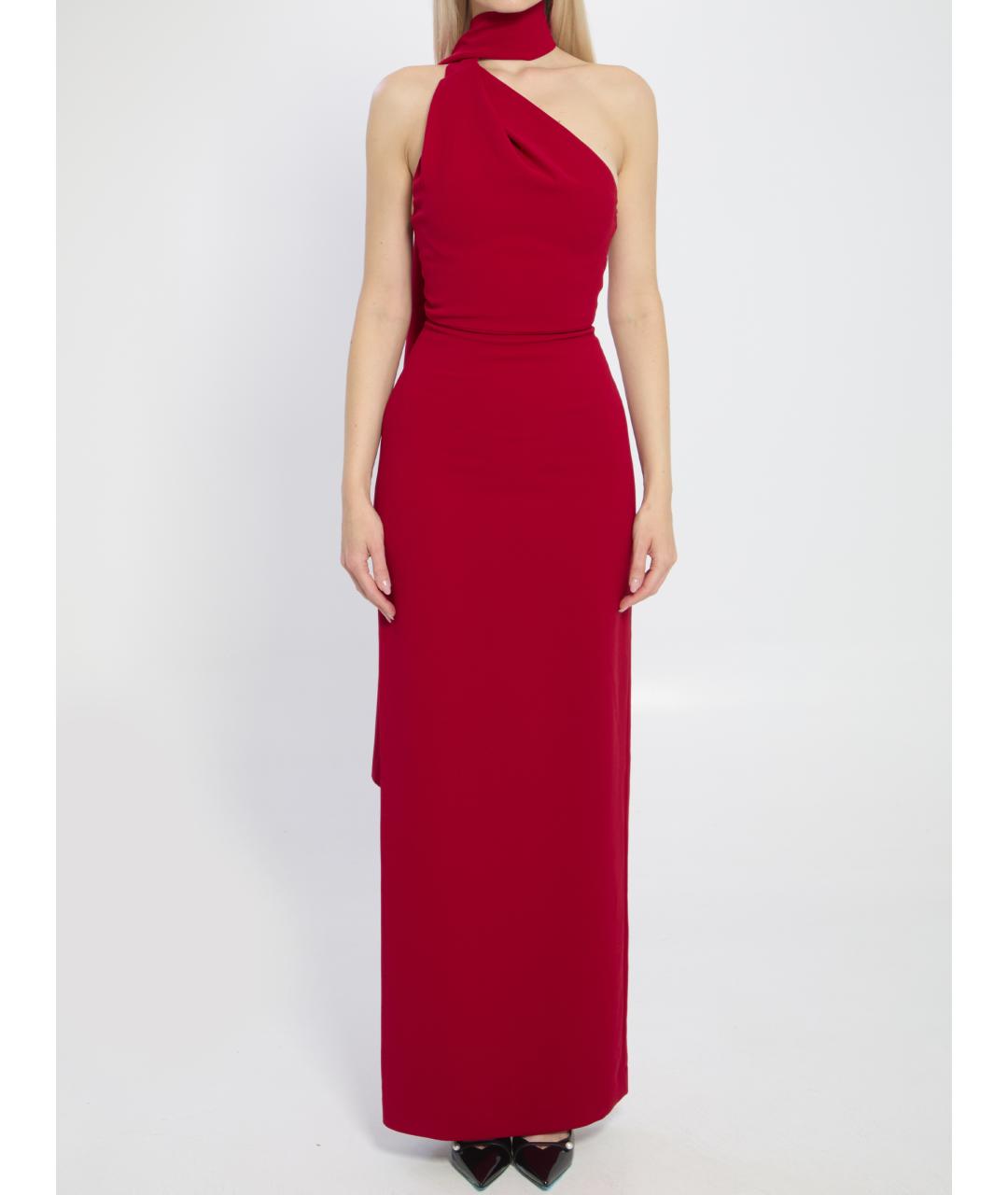 SOLACE LONDON Красное полиэстеровое вечернее платье, фото 5