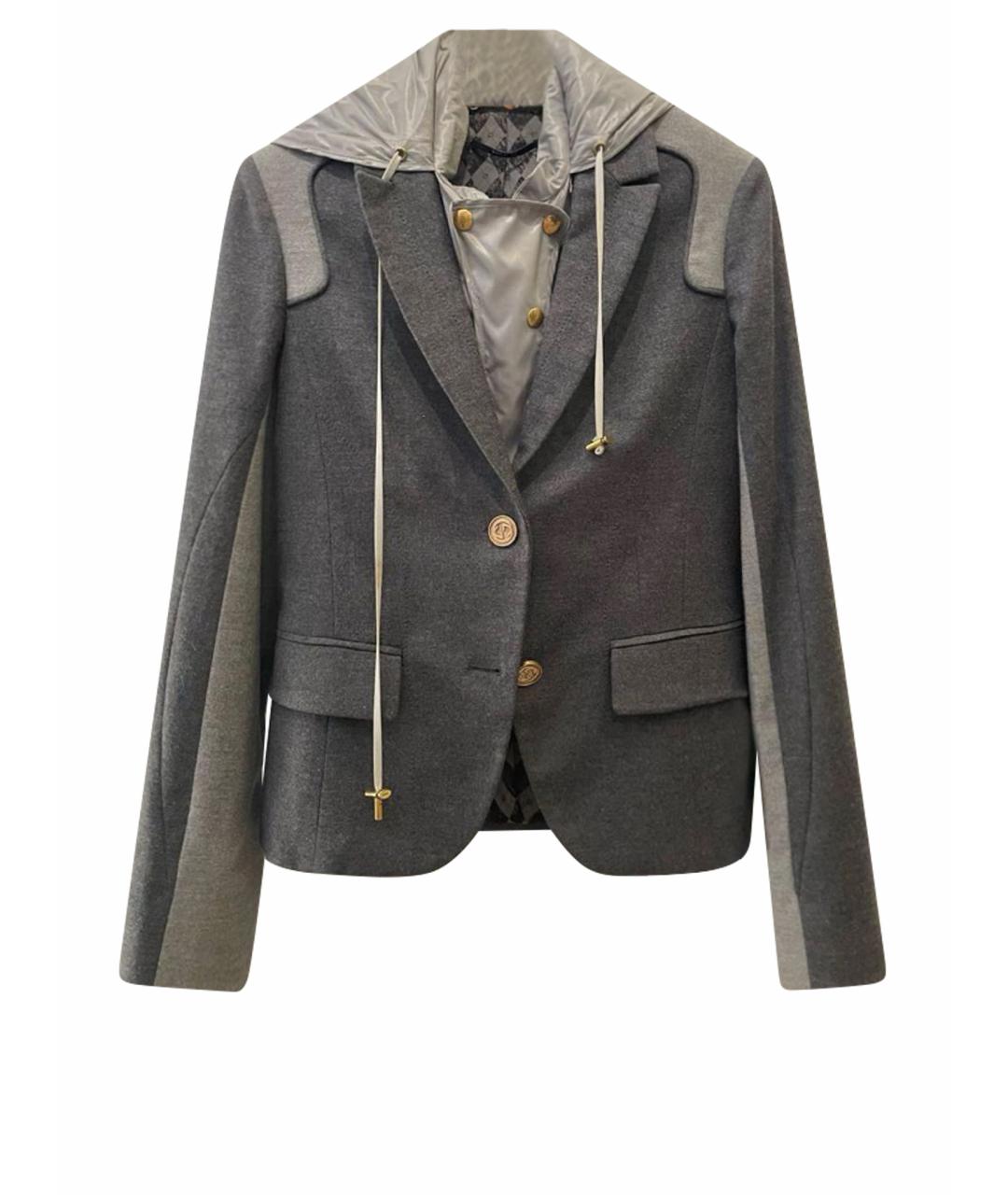 GUCCI Серый шерстяной жакет/пиджак, фото 1