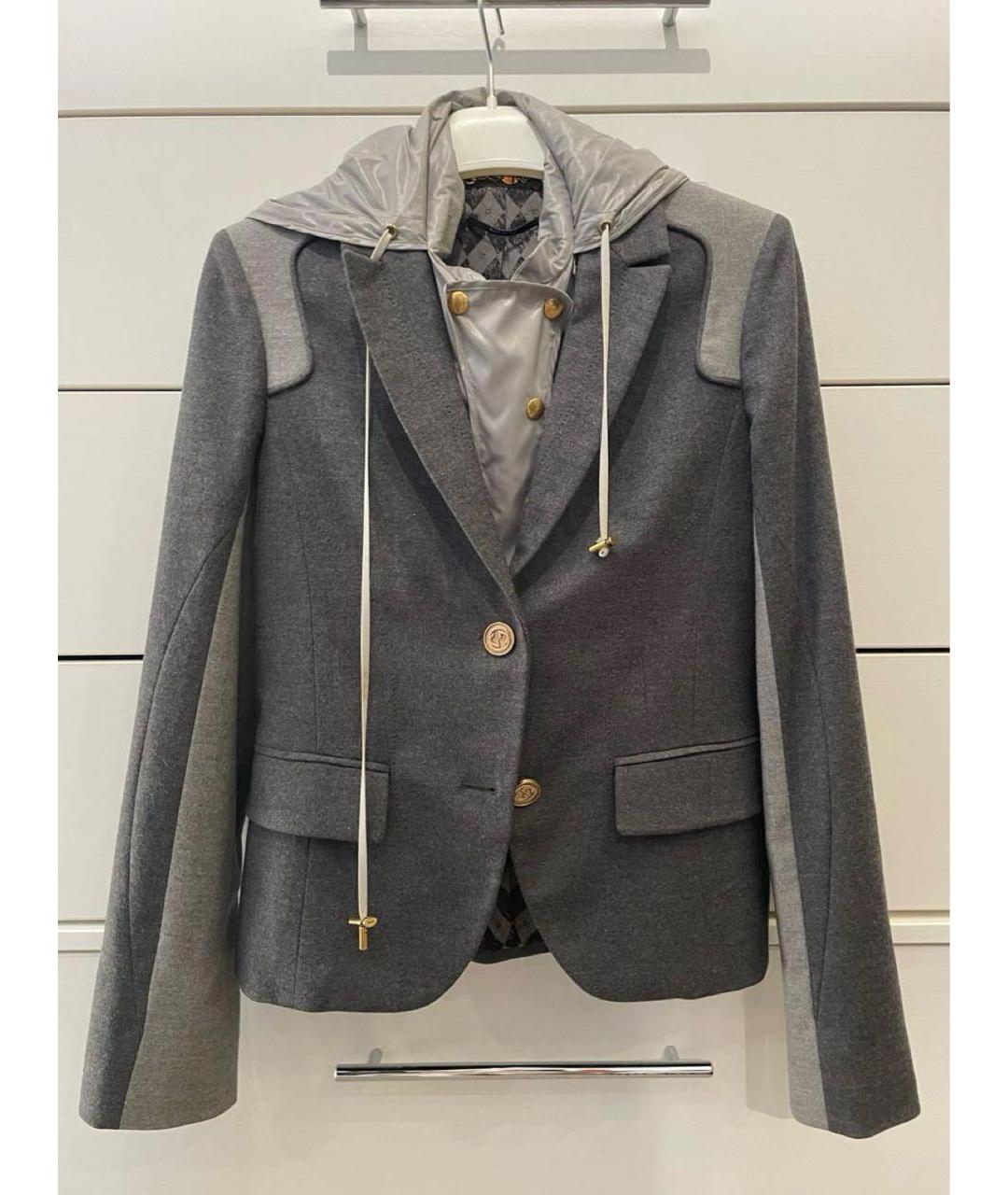 GUCCI Серый шерстяной жакет/пиджак, фото 7