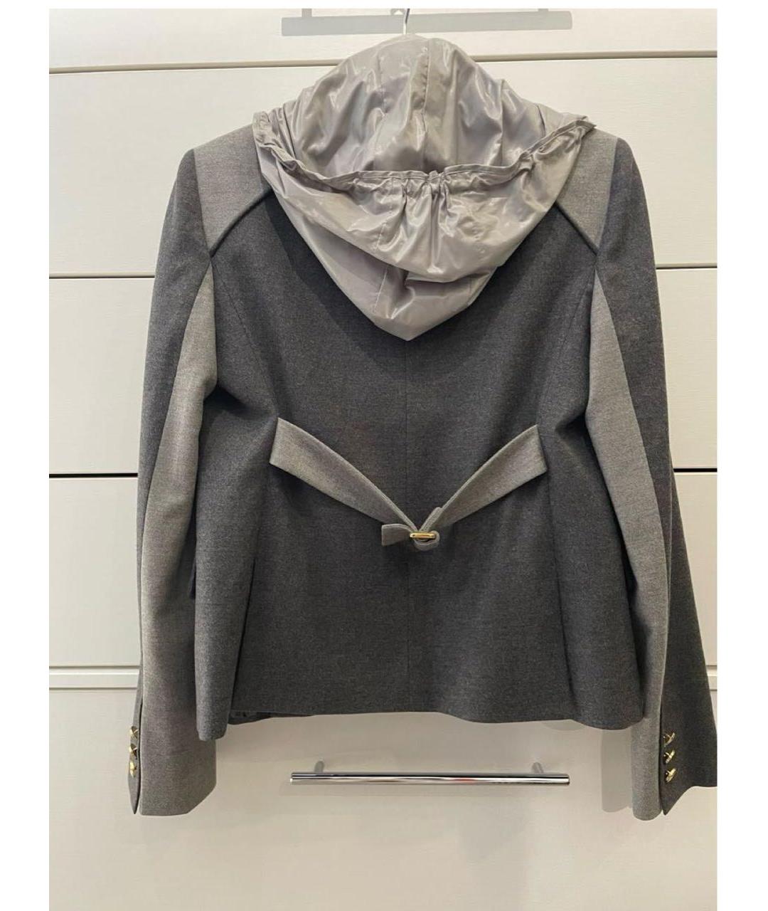 GUCCI Серый шерстяной жакет/пиджак, фото 2