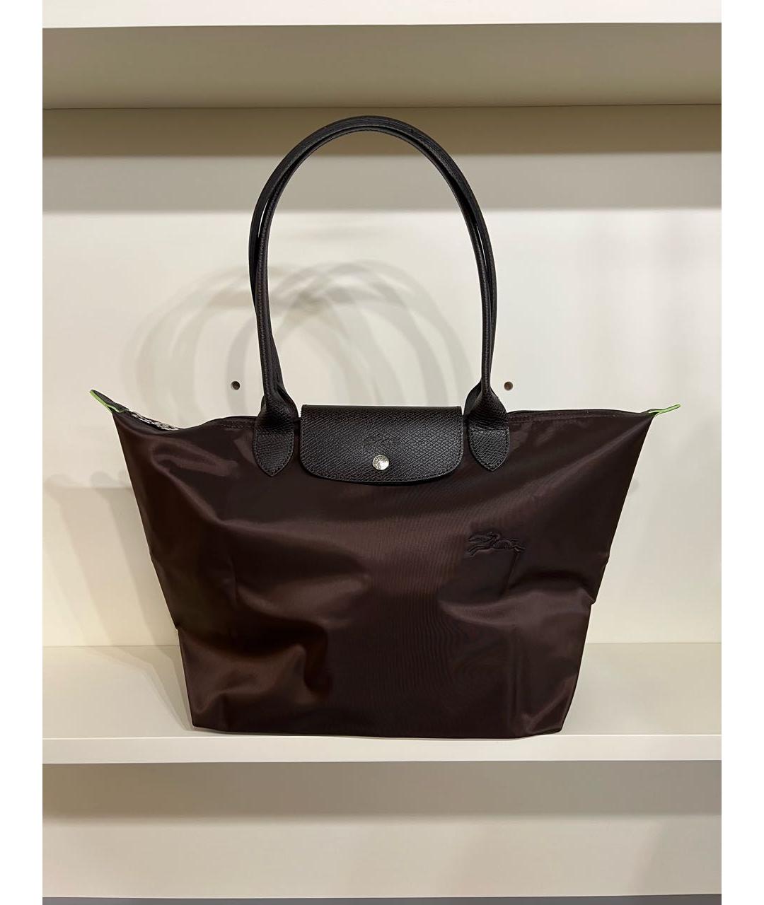 LONGCHAMP Коричневая синтетическая сумка тоут, фото 5