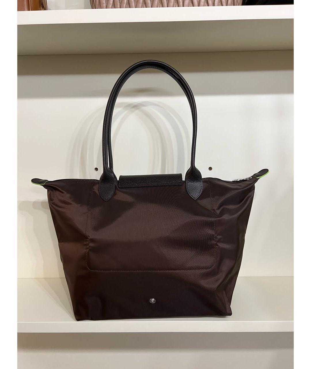 LONGCHAMP Коричневая синтетическая сумка тоут, фото 2
