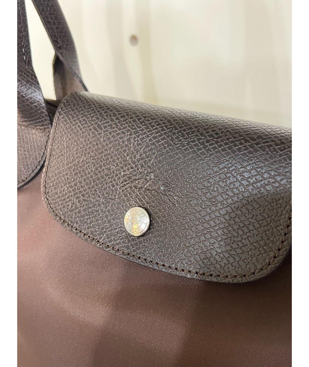 LONGCHAMP Коричневая синтетическая сумка тоут, фото 4