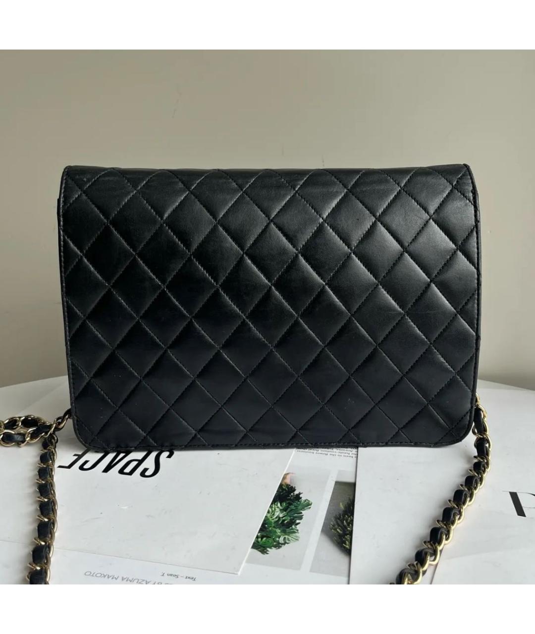 CHANEL Черная кожаная сумка через плечо, фото 2