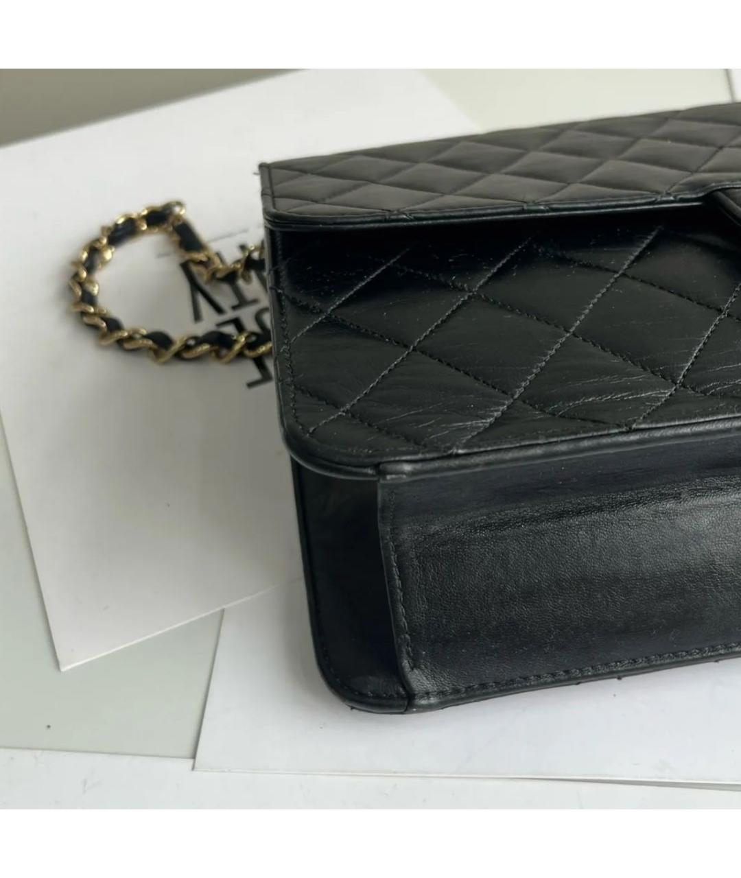 CHANEL Черная кожаная сумка через плечо, фото 7