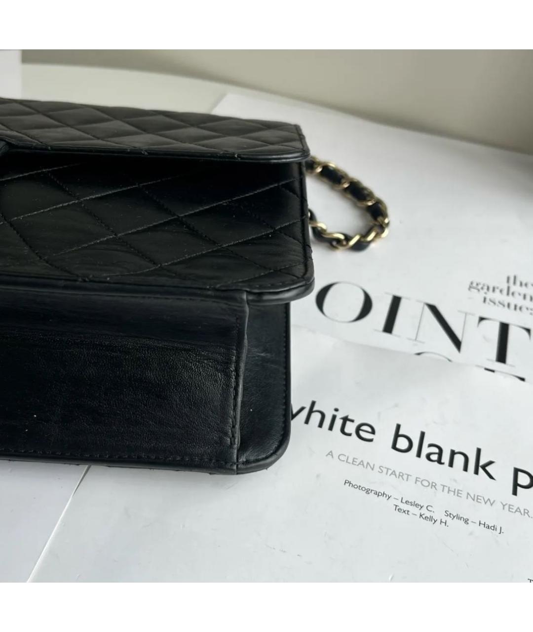 CHANEL Черная кожаная сумка через плечо, фото 6