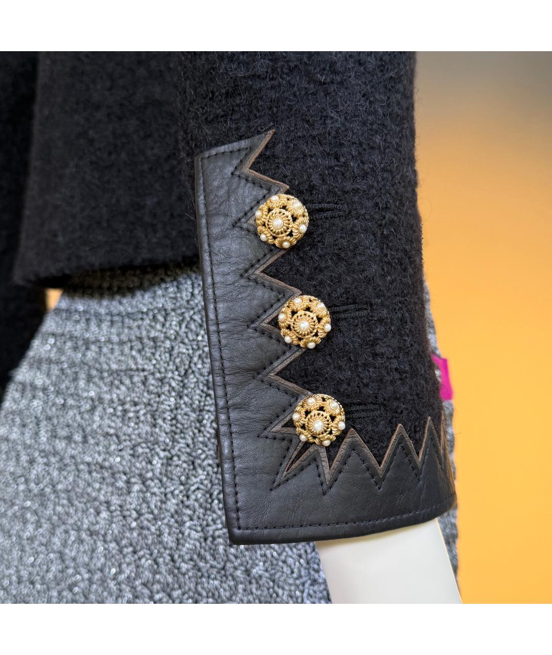 CHANEL Темно-синий твидовый жакет/пиджак, фото 5