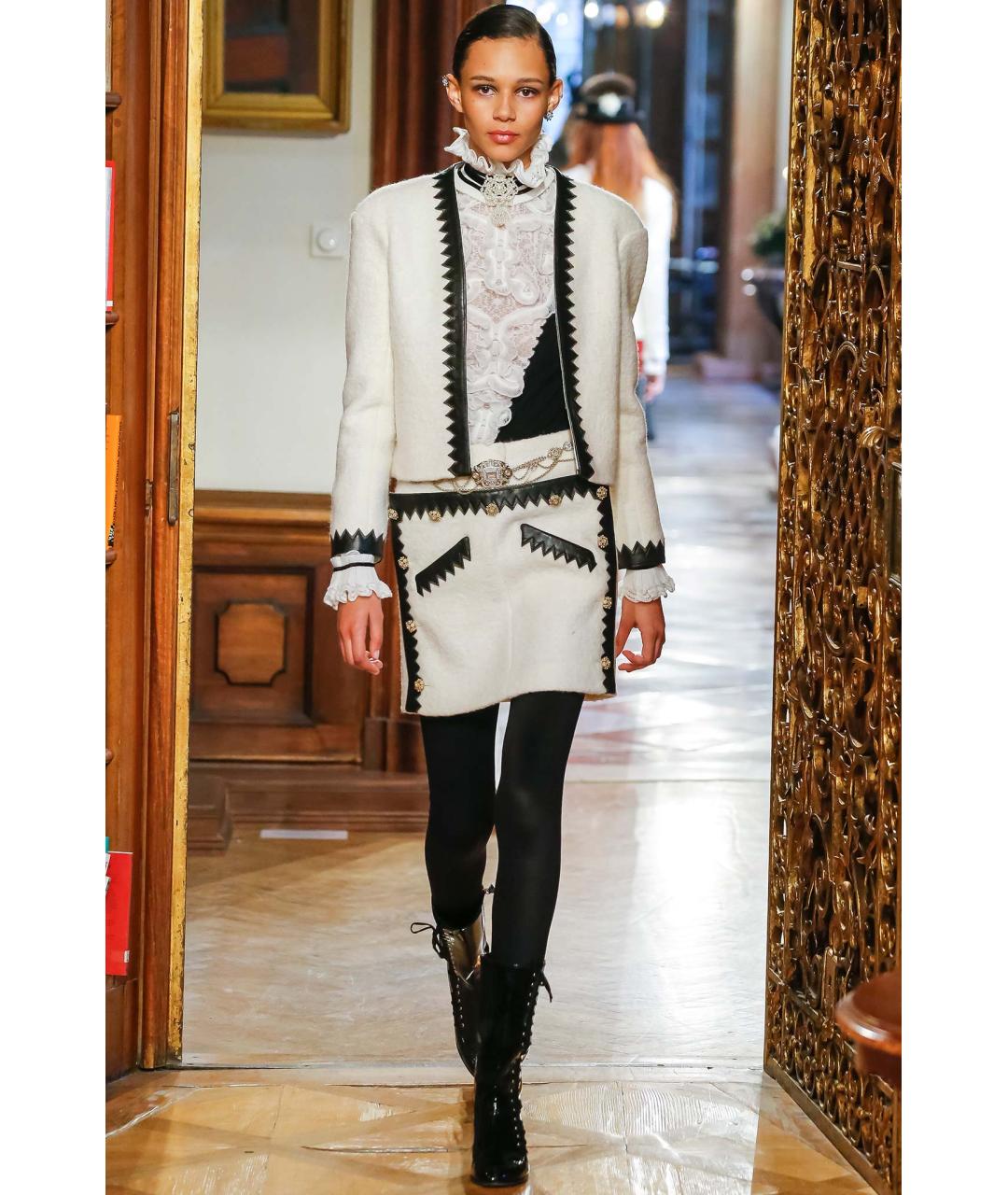 CHANEL Темно-синий твидовый жакет/пиджак, фото 2