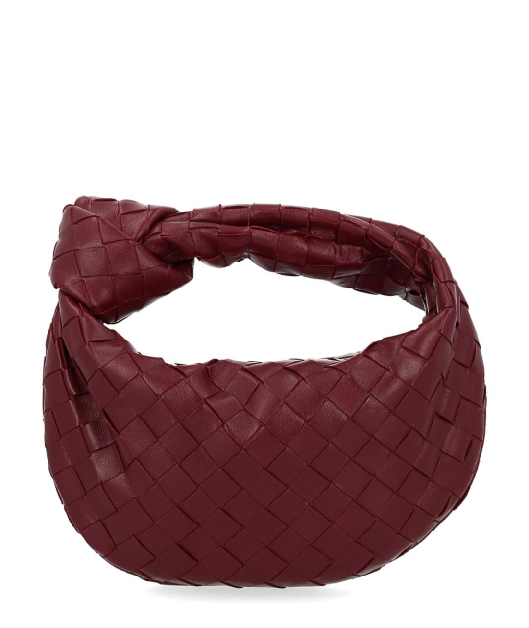 BOTTEGA VENETA Бордовая кожаная сумка с короткими ручками, фото 1