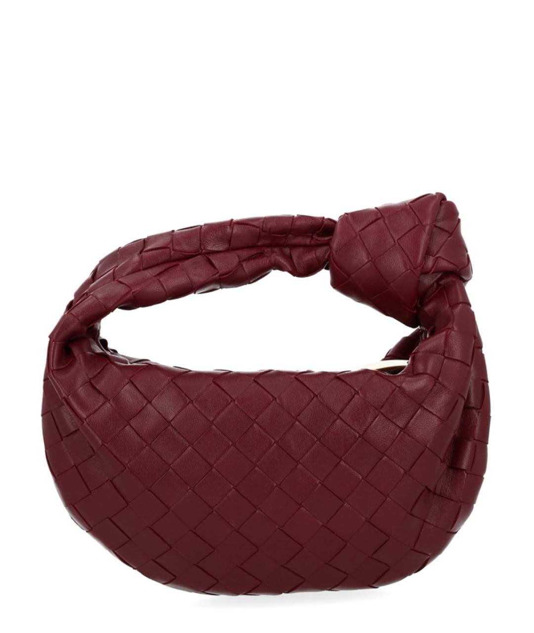 BOTTEGA VENETA Бордовая кожаная сумка с короткими ручками, фото 3