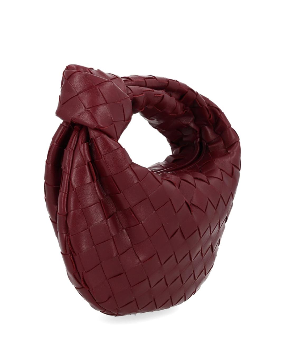 BOTTEGA VENETA Бордовая кожаная сумка с короткими ручками, фото 2